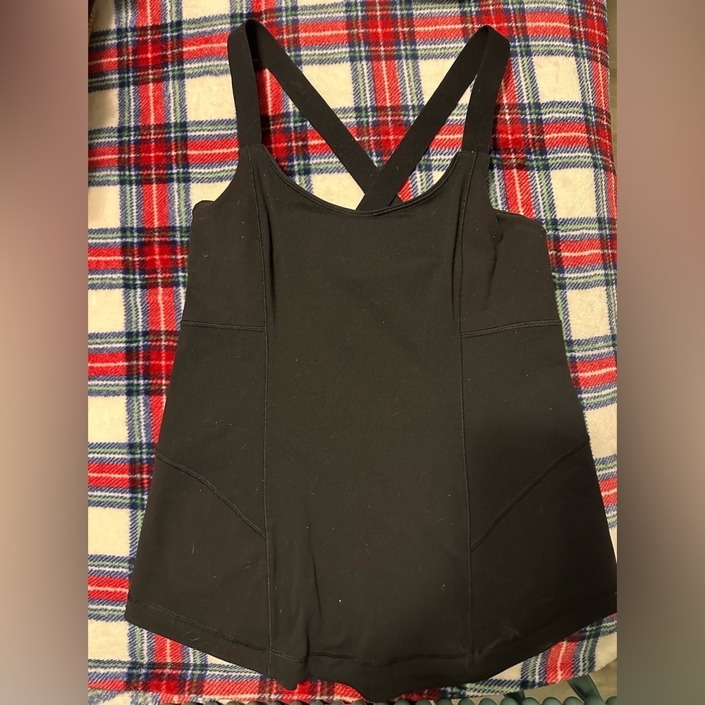 Lululemon Push Your Limits Tank Top Sz 10 CrissCross Strappy Back Bra Luxtreme